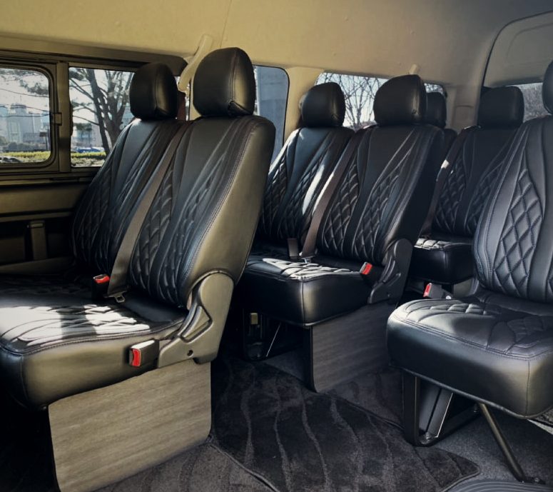 Toyota HiAce Grand Cabin leather seats